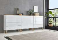 BMG Möbel Sideboard Mailand Set 4, grifflos,...