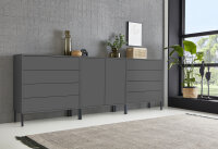 BMG Möbel Sideboard Mailand Set 4, grifflos,...