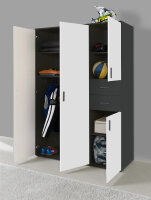 BMG Möbel Kinderzimmer Kleiderschrank ELLI, 4...