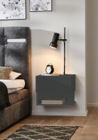 BMG Möbel Nachtkonsole Faro 2 mit Schublade offenes...