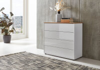 BMG Möbel Kommode, Mailand 3, grifflos, weiß/...