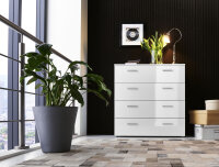 BMG Möbel Kommode, Marbella 3, weiß/...